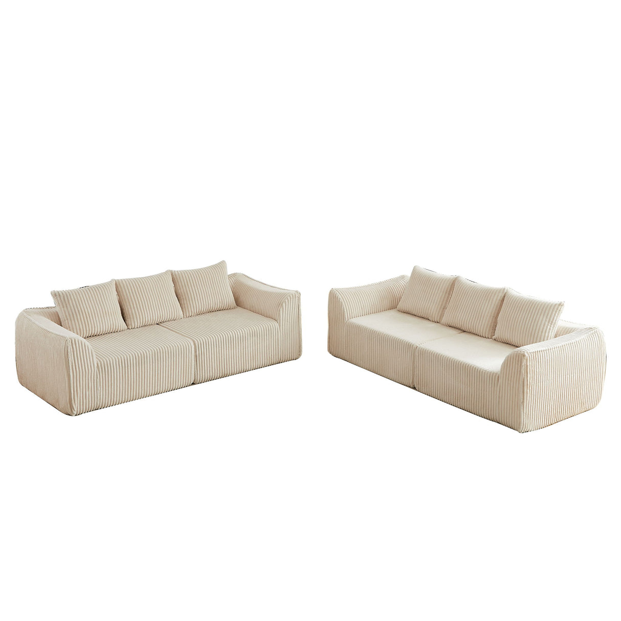Minimalist Set With Curved Lines & Gently Sloped Backrest