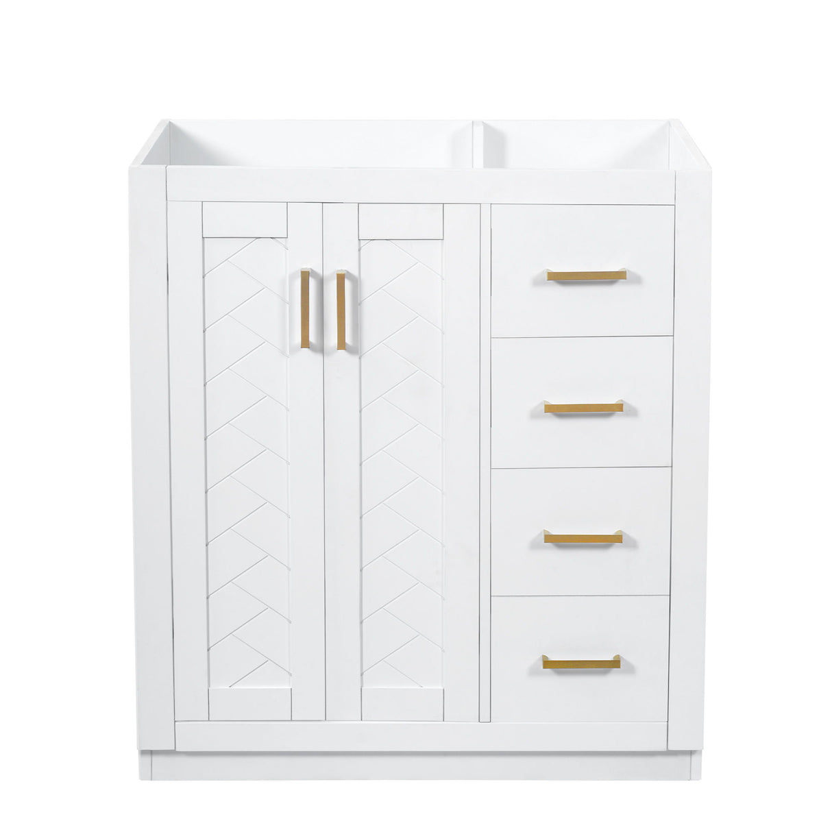 Retro Style Bathroom Vanity With 3 Drawers & Soft-Closing Doors