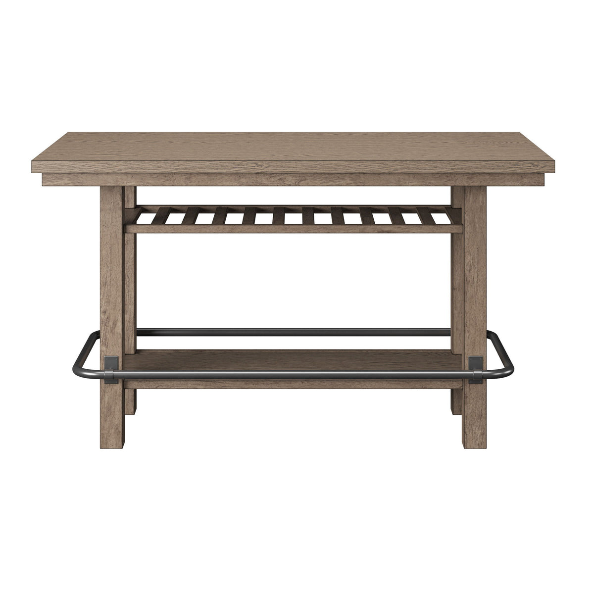 Bar Height Storage Table With Construction - Brown