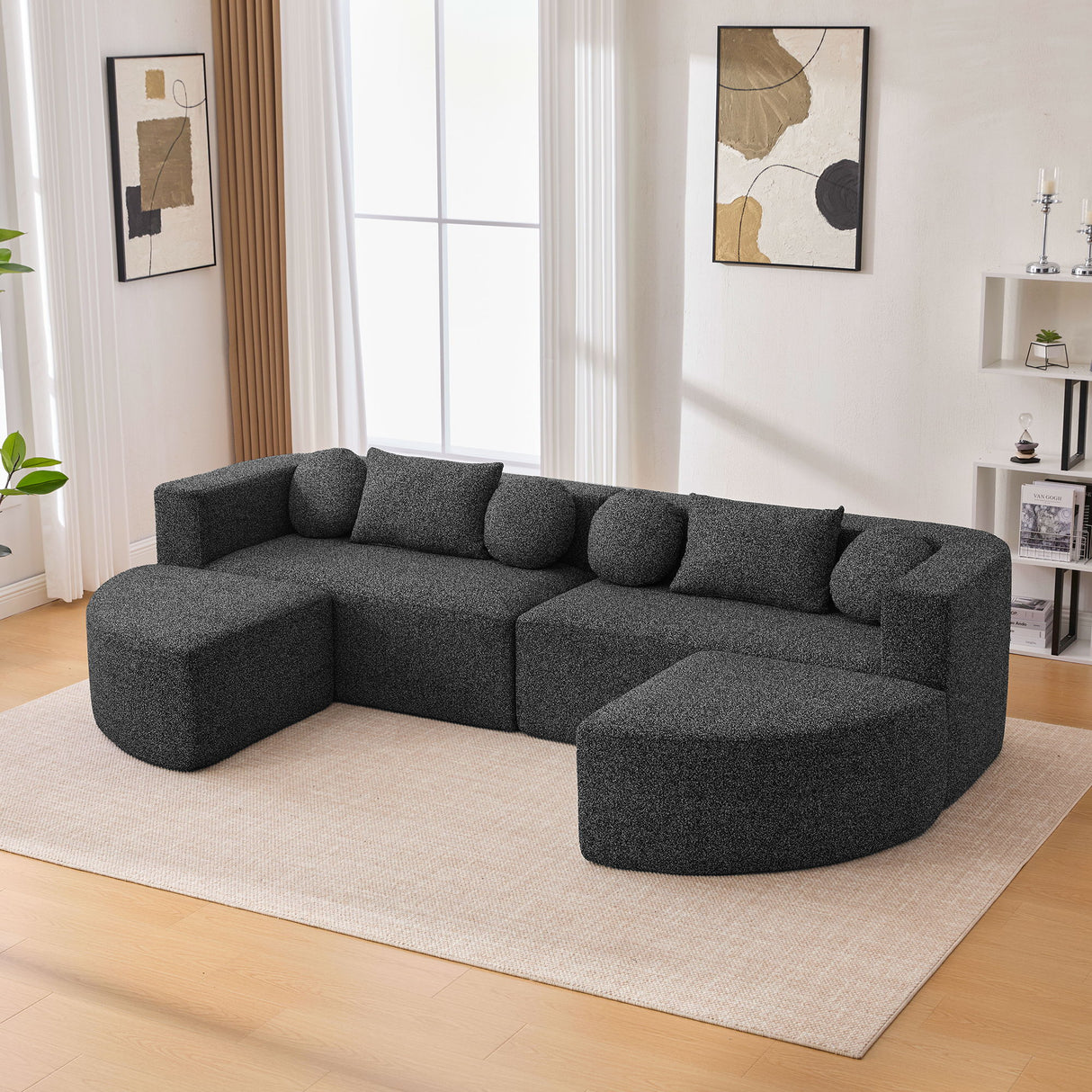Boneless - Couch Modular Sectional Sofa With Deep Seating And Curved Design