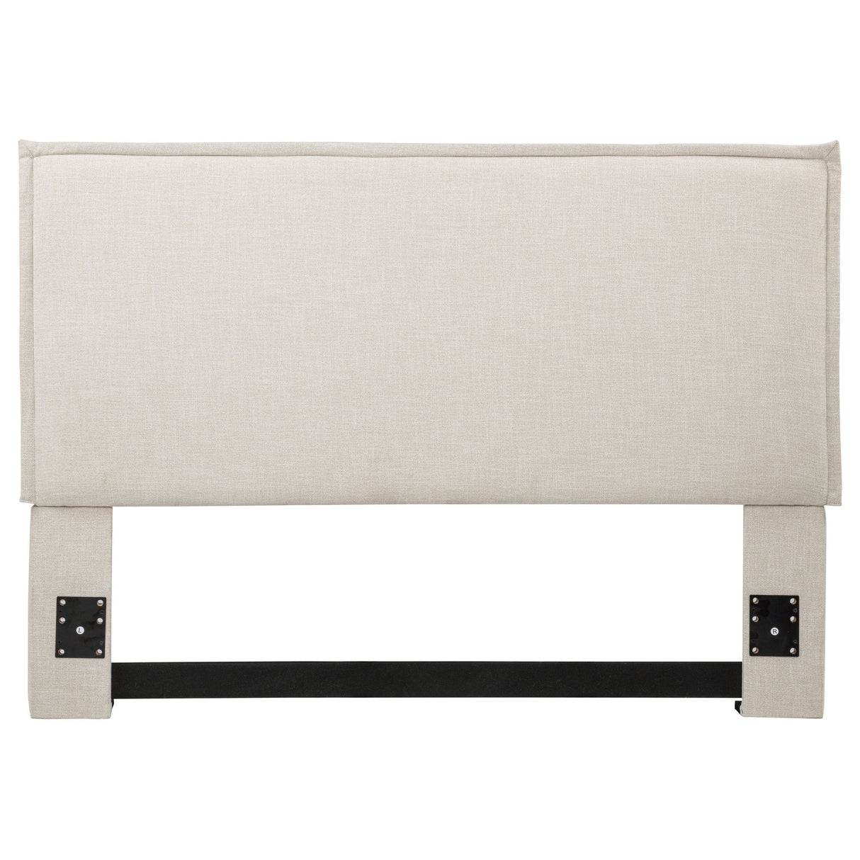 Queen / Full Size Upholstered Headboard With Flange Details - Sand