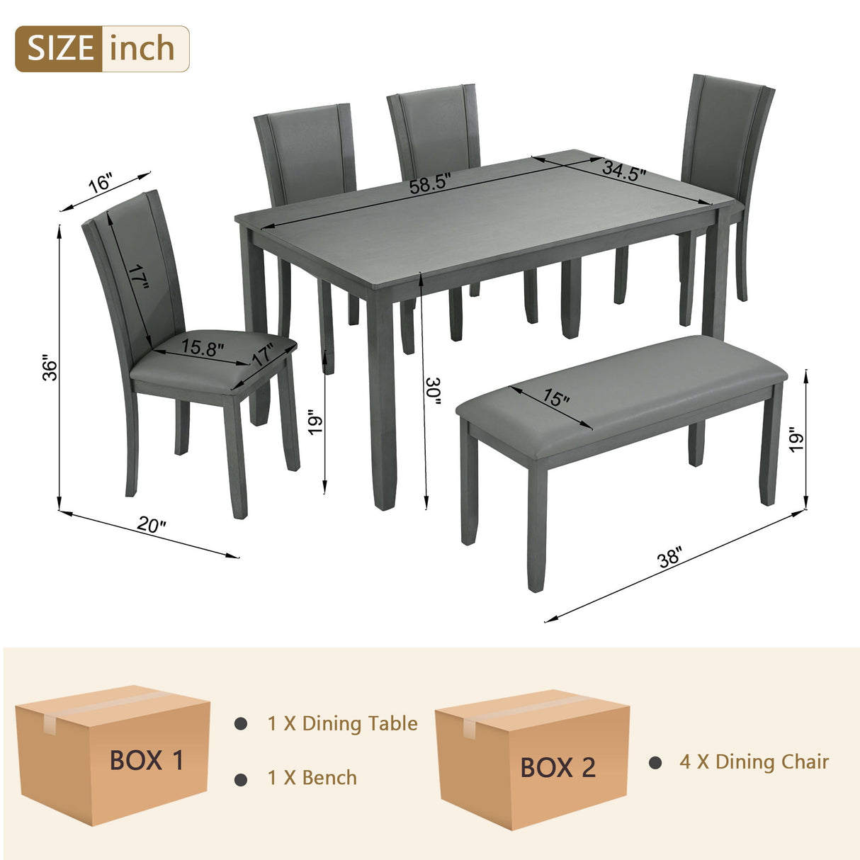 Dining Table Set With Upholstered Chairs, Rectangular Dining Table Set