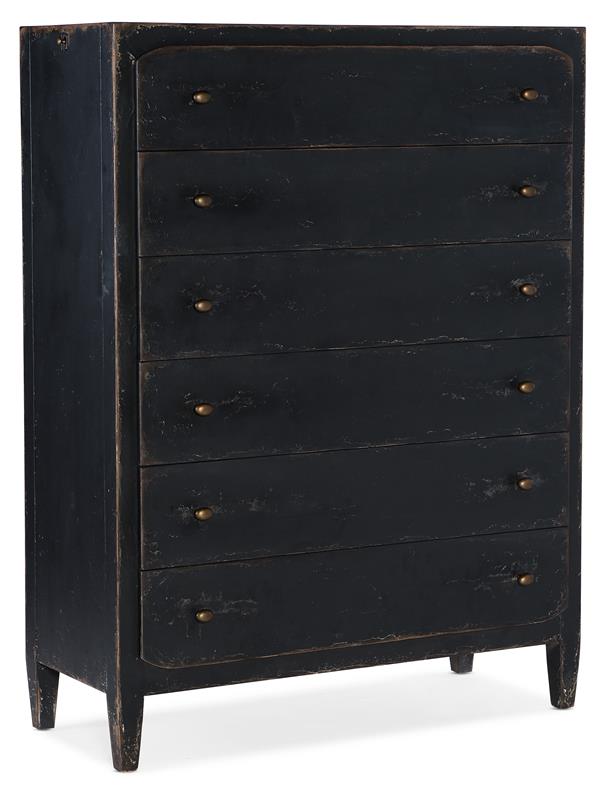 Ciao Bella Six-Drawer Chest- Black - 5805-90010-99