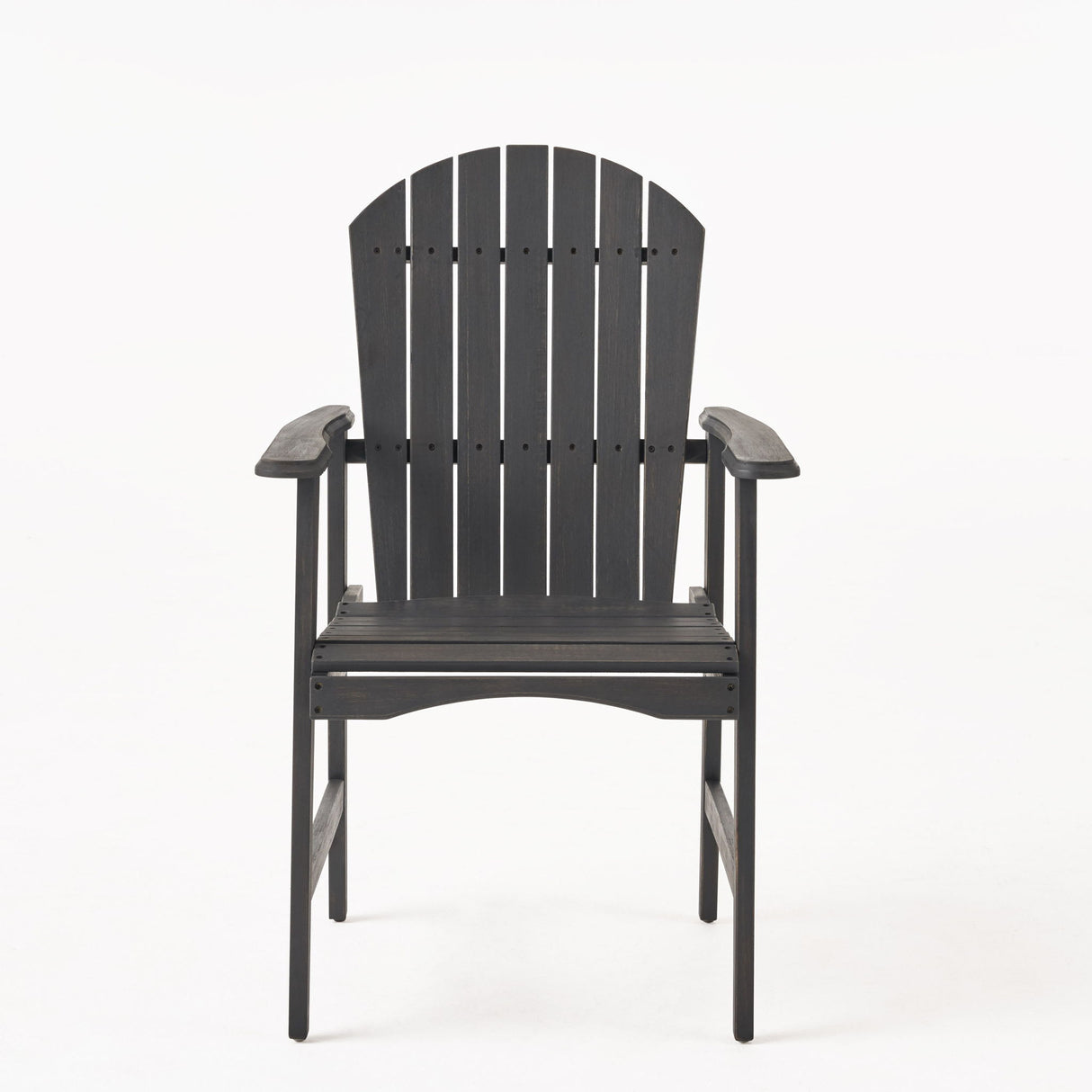 Outdoor Weather Resistant Acacia Wood Adirondack Dining Chairs (Set of 2)
