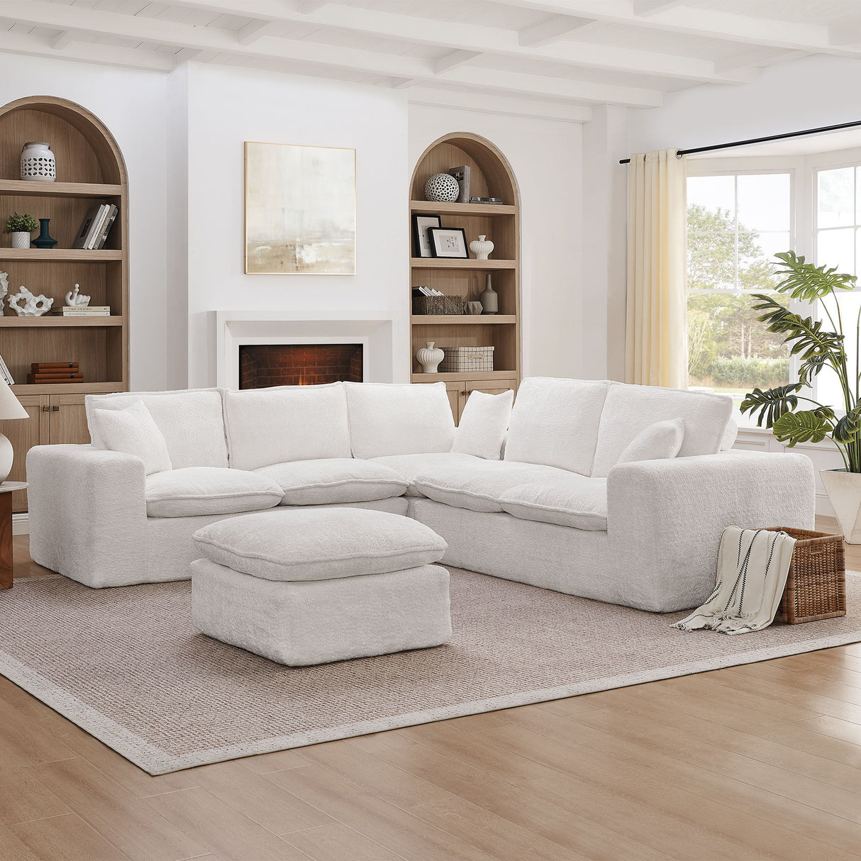 Sectional Sofa With Moveable Ottoman