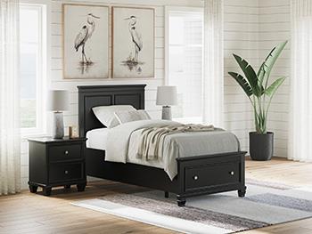 Lanolee Twin Storage Footboard with Roll Slats - B687-52S