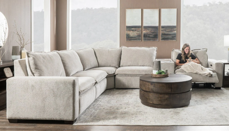 Z Loveshack 6-Piece Reclining Sectional W/ Console - LARDSLVS+WEDSLVST+CODSLVST+ARCDSLVSx2+RARDSLVS