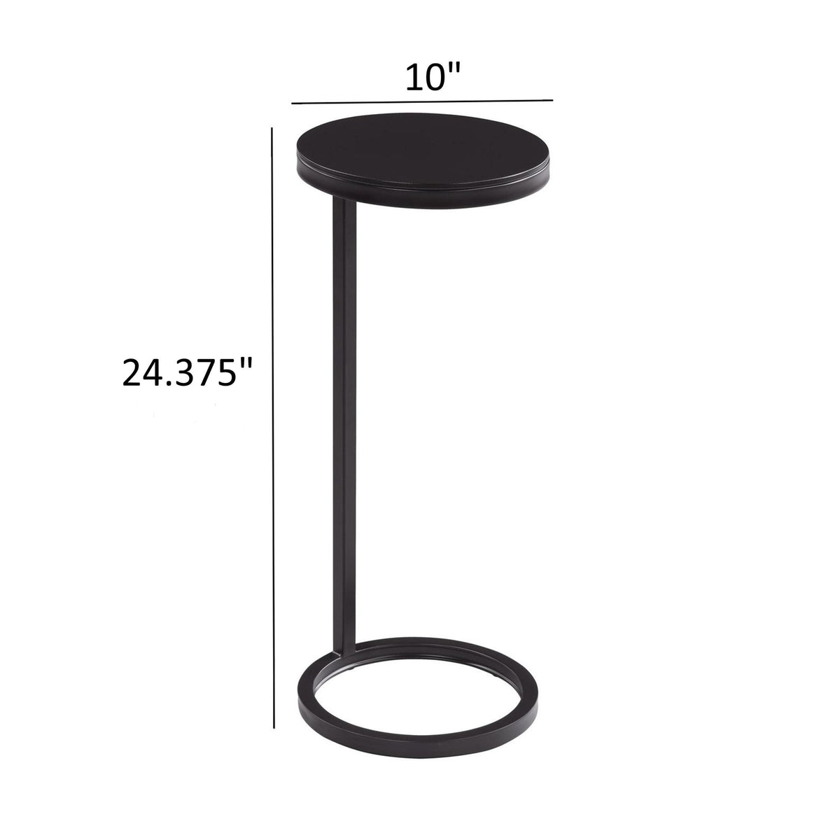 Yancey - Round Accent Table - Antique Bronze