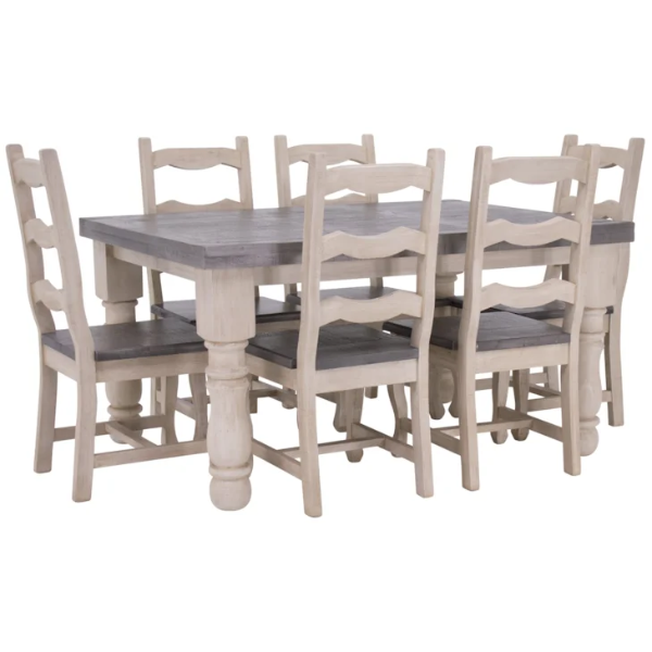 Mansion Dining Table & 6 Chairs - MES55DT+ SIL20DTx6