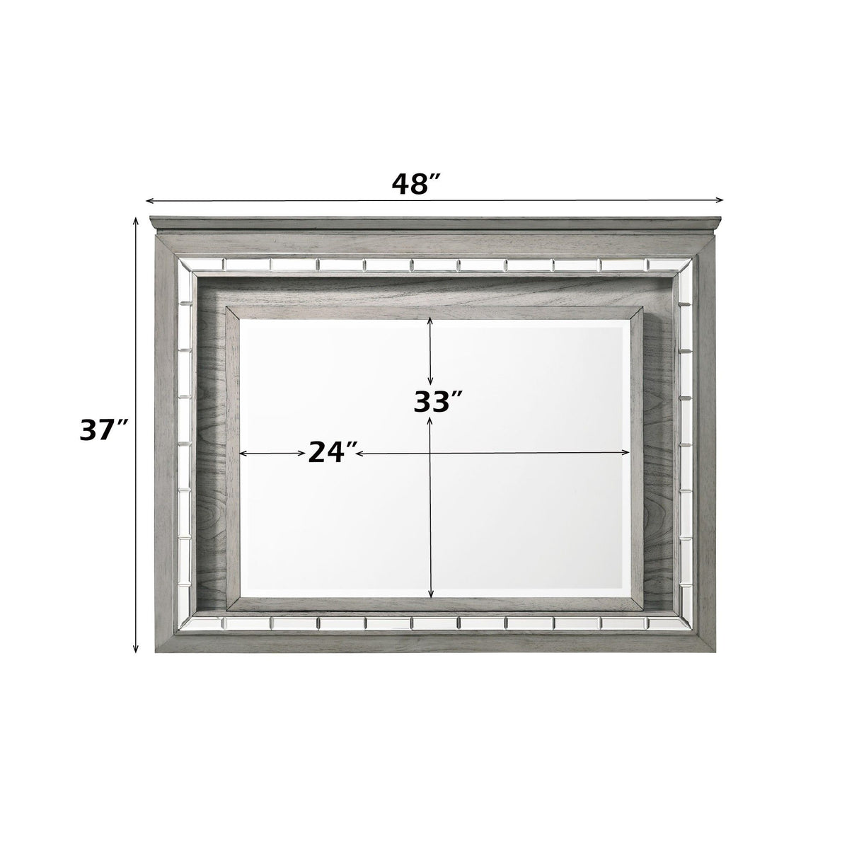 Antares - Mirror With LED - Light Gray