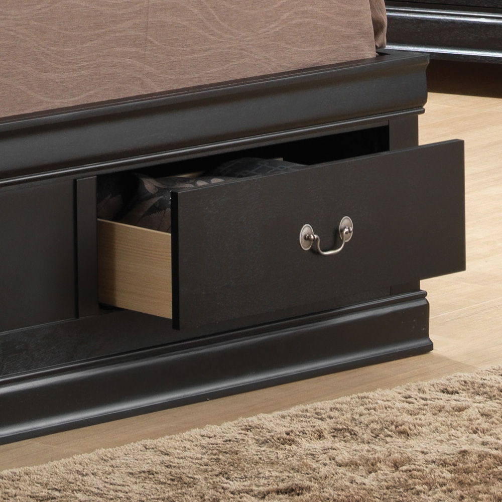 Traditional Style Bookcase Storage Bed