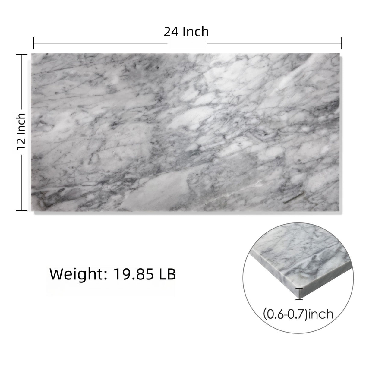 Natural Marble Polished Tile For Wall And Floor (Set of 4)