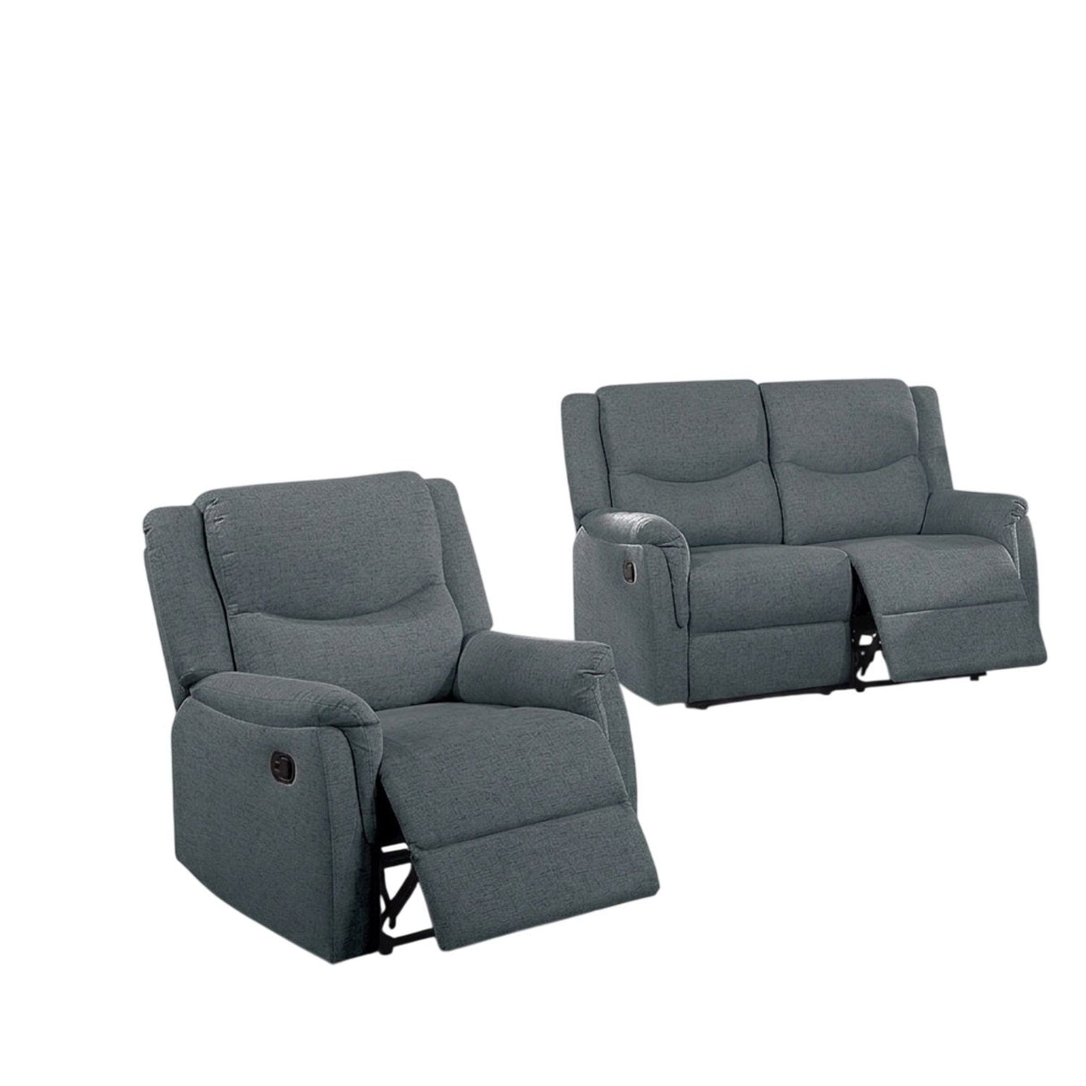 2 Piece Living Room Set With Loveseat And Recliner