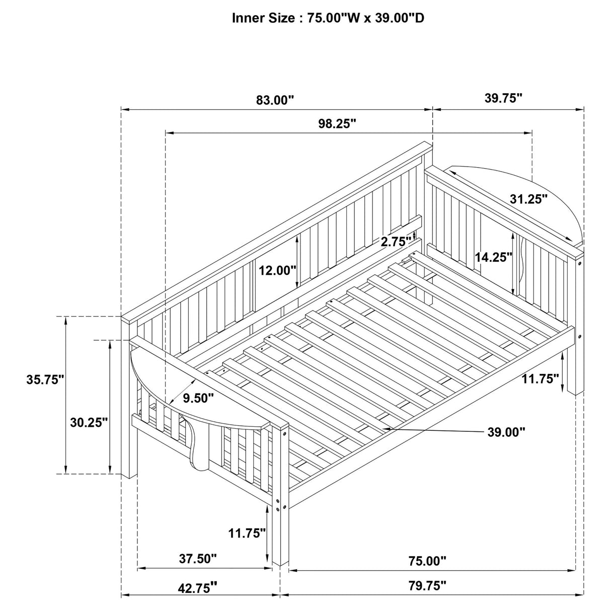 Albany - Daybed With Drop Down Table