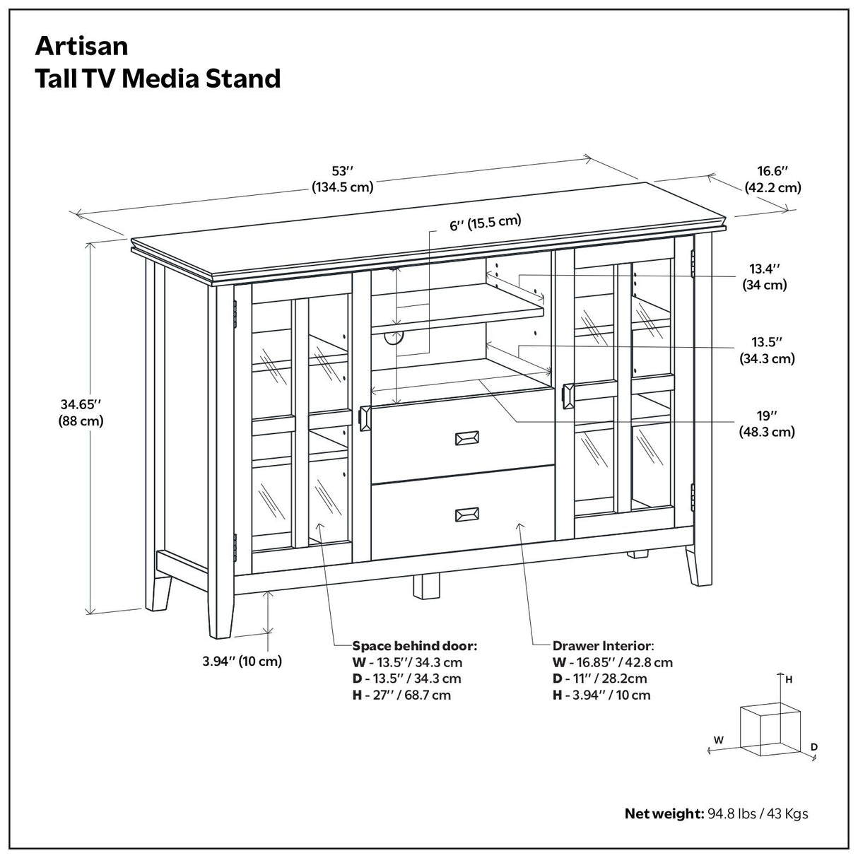 Artisan - TV Stand For TVs - Dark Brown