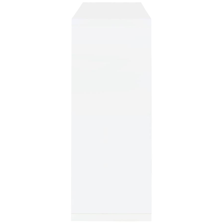Prescott Rectangular Home Bar Table White High Gloss - 100167
