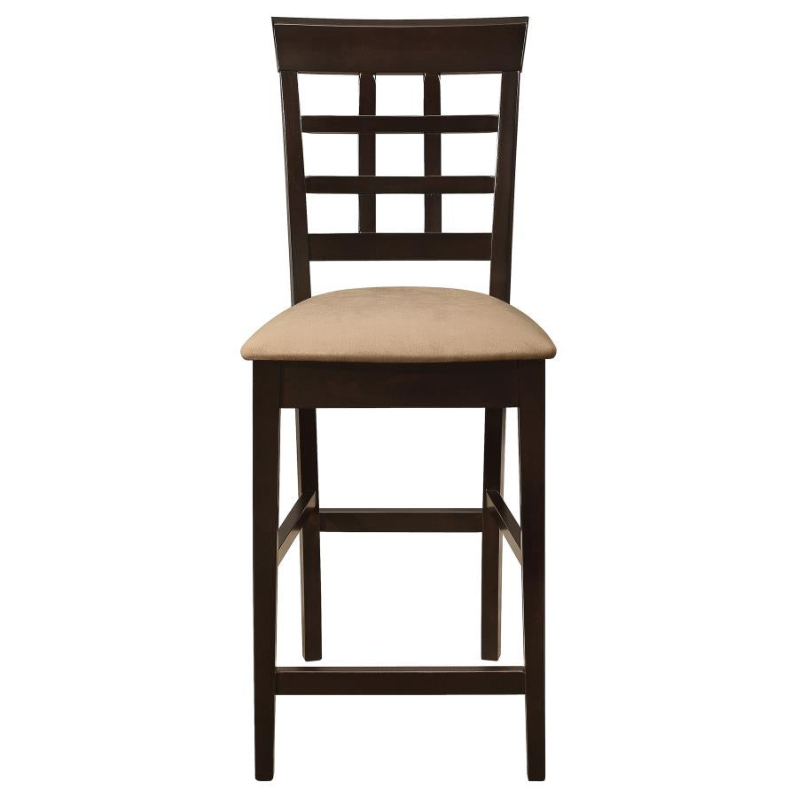 Gabriel Lattice Back Counter Chair Cappuccino (Set of 2) - 100209
