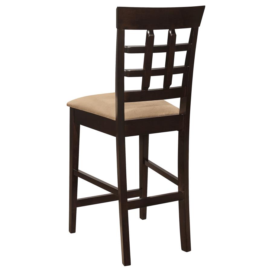 Gabriel Lattice Back Counter Chair Cappuccino (Set of 2) - 100209