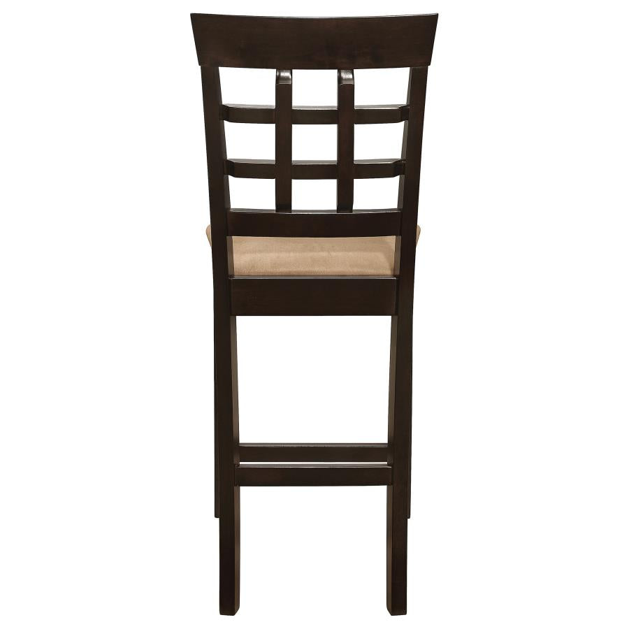 Gabriel Lattice Back Counter Chair Cappuccino (Set of 2) - 100209