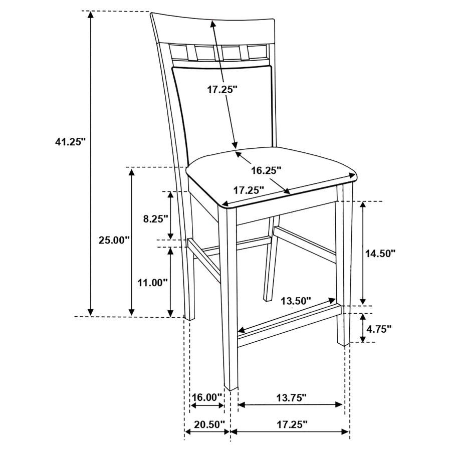 Gabriel 9-piece Square Counter Height Dining Set Cappuccino - 100438-S9A