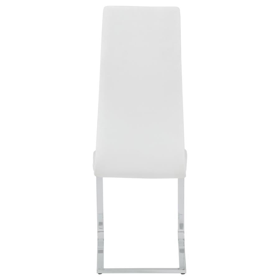 Montclair Upholstered Dining Side Chair White (Set of 4) - 100515WHT