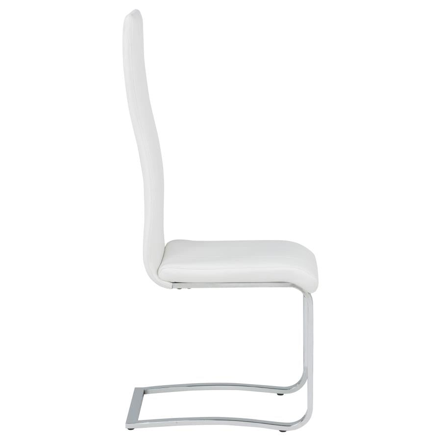 Montclair Upholstered Dining Side Chair White (Set of 4) - 100515WHT