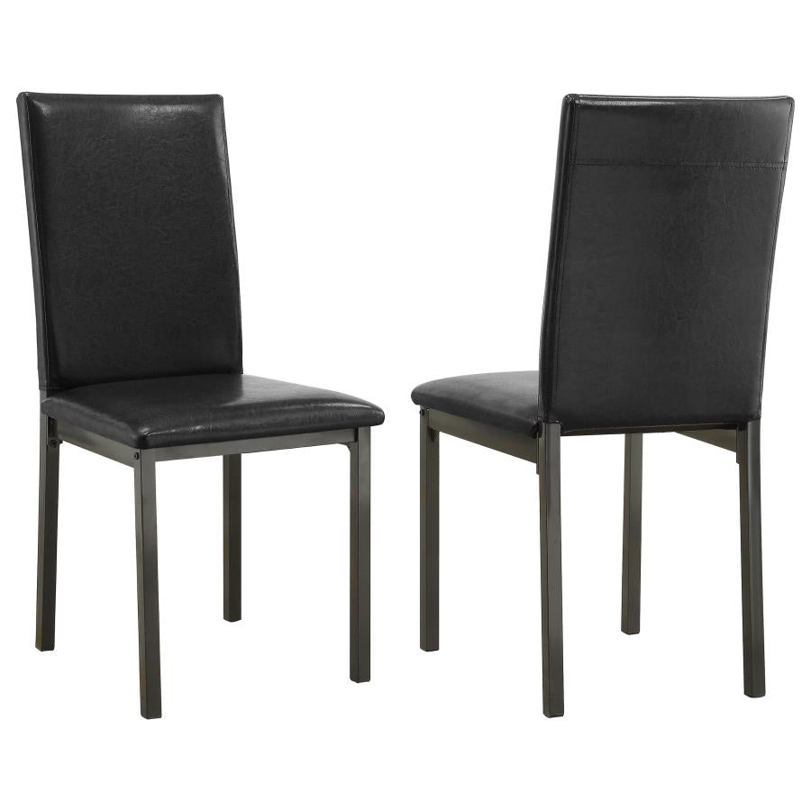 Garza Upholstered Dining Side Chair Black (Set of 2) - 100612