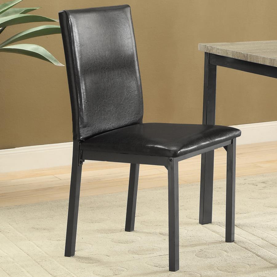 Garza Upholstered Dining Side Chair Black (Set of 2) - 100612