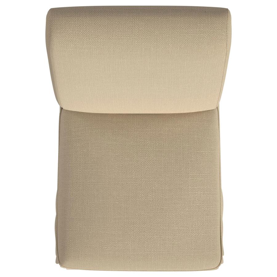 Shawna Upholstered Skirted Side Chair Light Khaki (Set of 2) - 100747