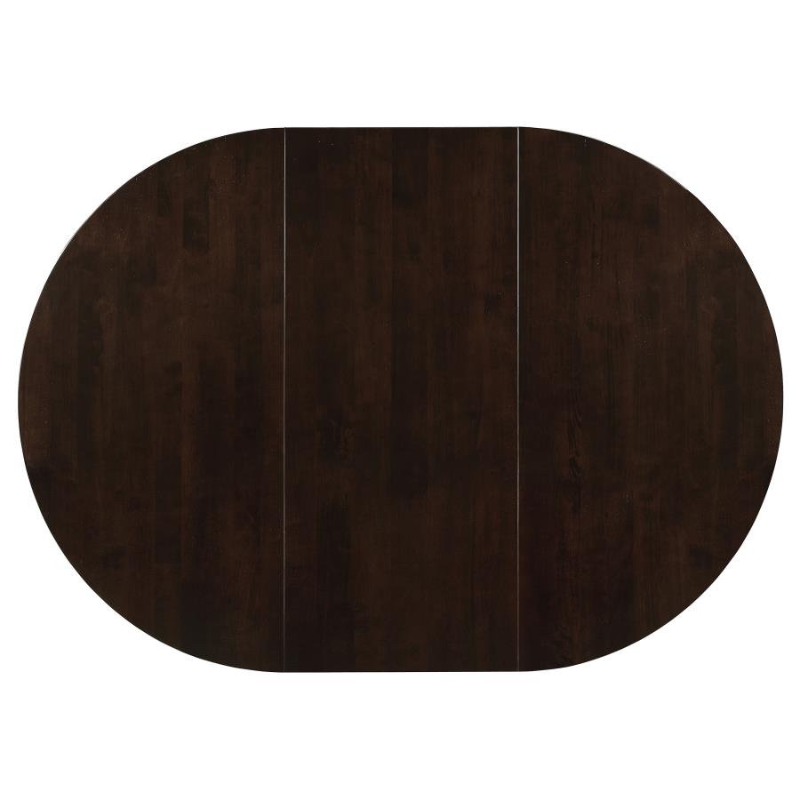 Gabriel Oval 60-inch Extension Leaf Dining Table Cappuccino - 100770