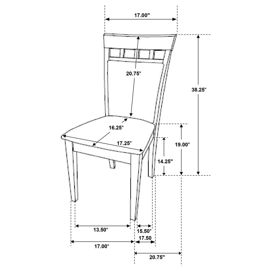 Gabriel 5-piece Rectangular 59-inch Dining Set Cappuccino - 100771-S5A