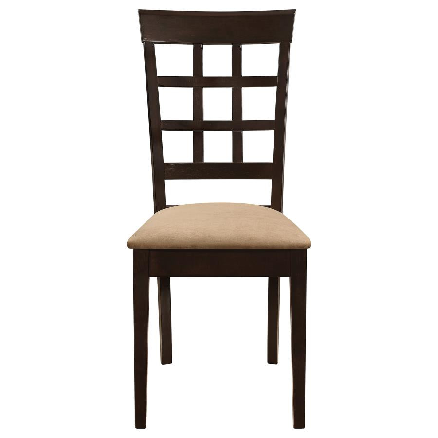 Gabriel Lattice Back Dining Side Chair Cappuccino (Set of 2) - 100772