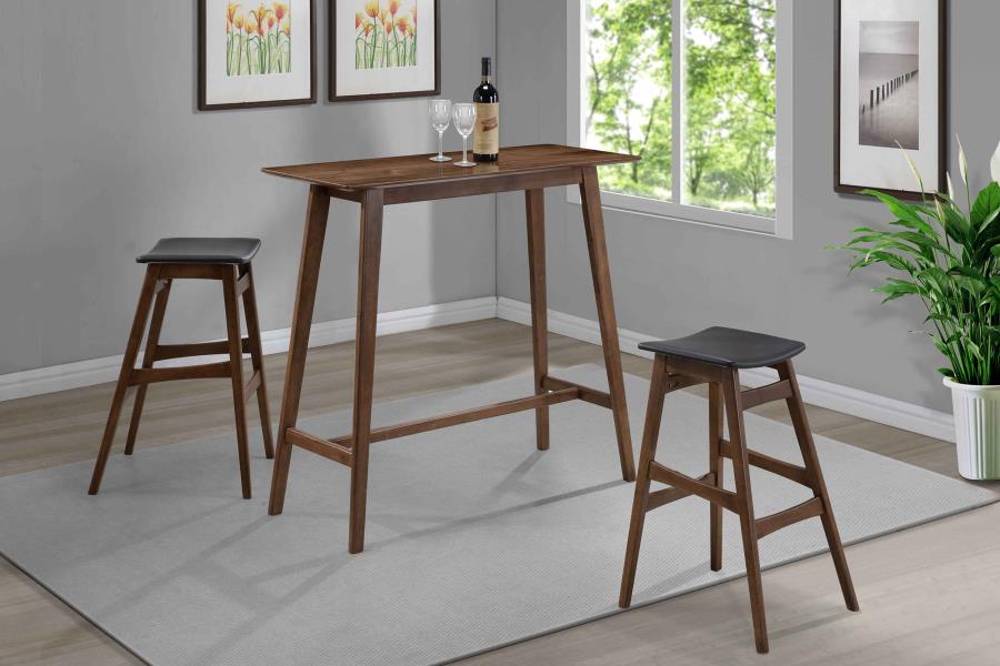 Finnick Rectangular 47-inch Pub Height Bar Table Walnut - 101436