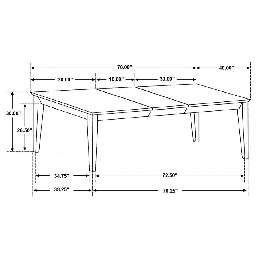 Louise 5-piece Rectangular Extension Leaf Dining Set Black - 101561-S5