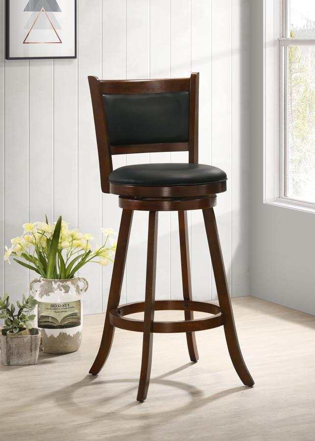 Broxton Upholstered Swivel Bar Chair Chestnut (Set of 2) - 101920