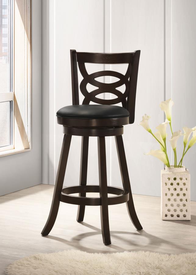 Calecita Wood Swivel Bar Chair Cappuccino (Set of 2) - 101930
