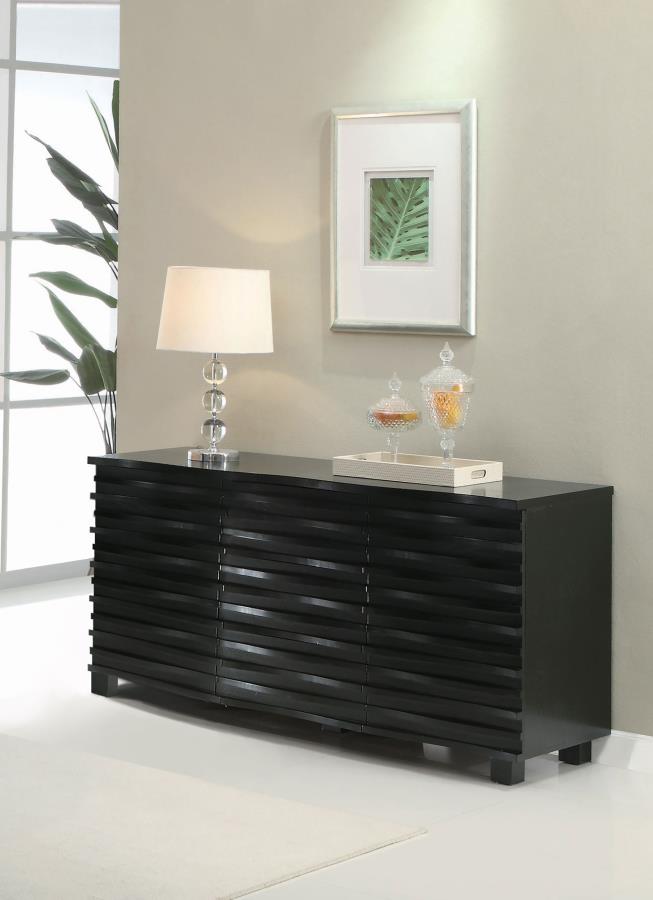 Stanton 3-drawer Sideboard Buffet Storage Cabinet Black - 102065