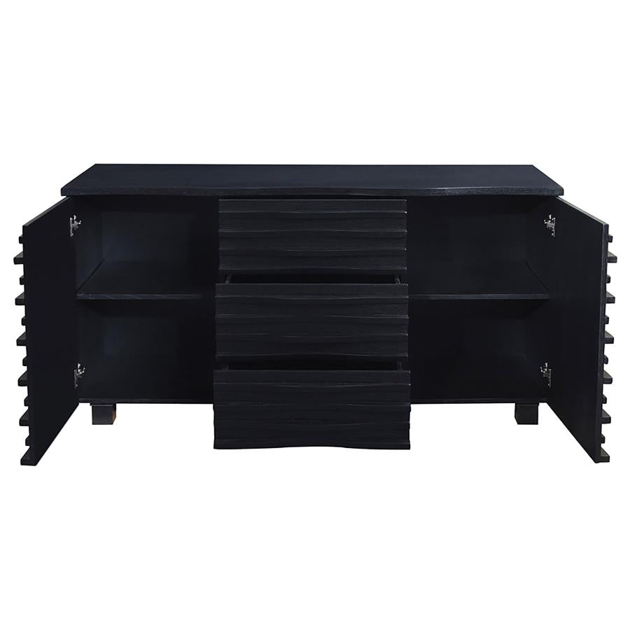 Stanton 3-drawer Sideboard Buffet Storage Cabinet Black - 102065