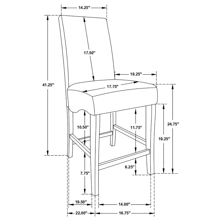 Stanton 5-piece Square Counter Height Dining Table Set Grey - 102068-S5