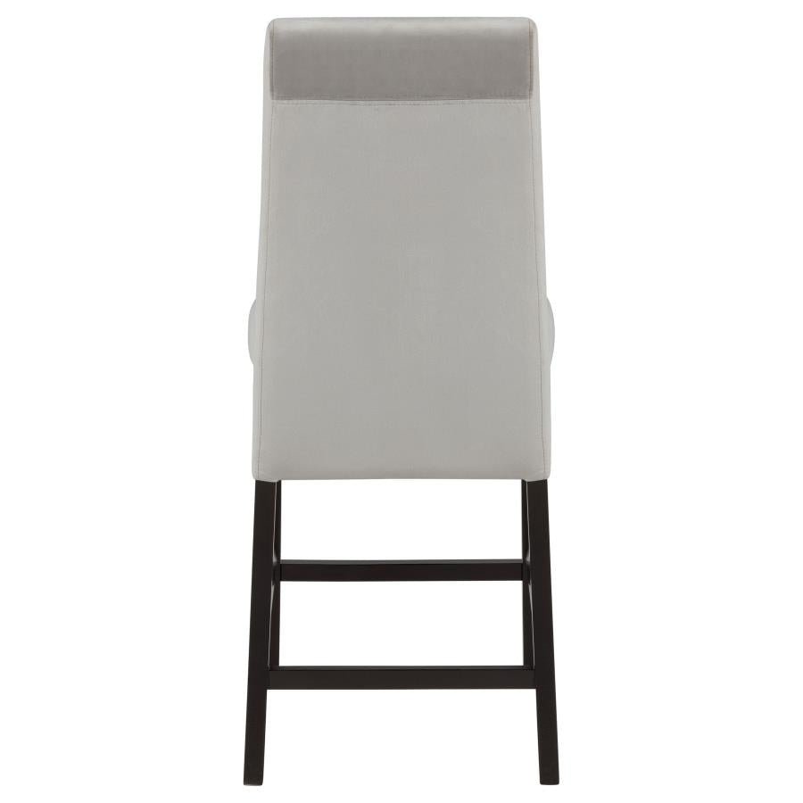 Stanton Velvet Upholstered Counter Chair Grey (Set of 2) - 102069GRY