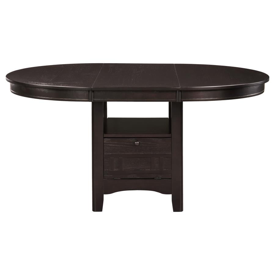 Lavon Oval 60-inch Extension Leaf Dining Table Espresso - 102671