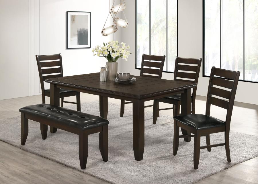Dalila 6-piece Rectangular Dining Table Set Cappuccino - 102721-S6