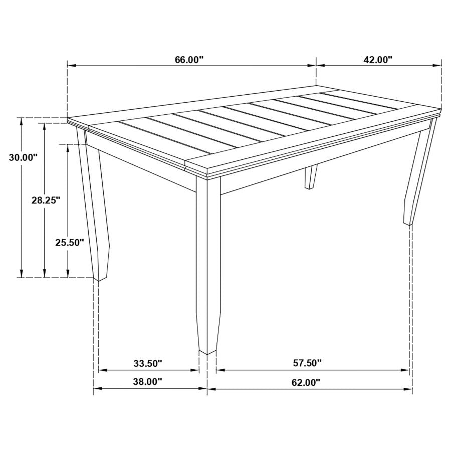 Dalila Rectangular 66-inch Wood Dining Table Cappuccino - 102721