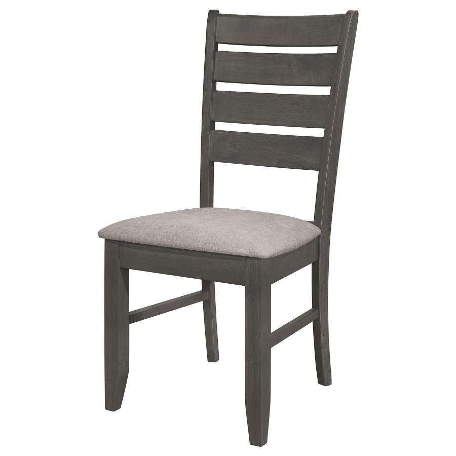 Dalila Wood Dining Side Chair Dark Grey (Set of 2) - 102722GRY