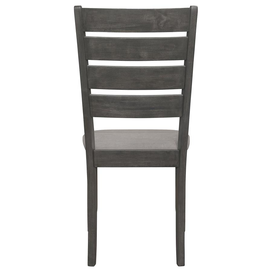 Dalila Wood Dining Side Chair Dark Grey (Set of 2) - 102722GRY