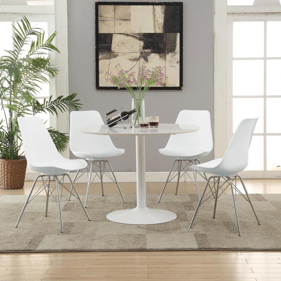 Juniper Polypropylene Dining Side Chair White (Set of 2) - 102792