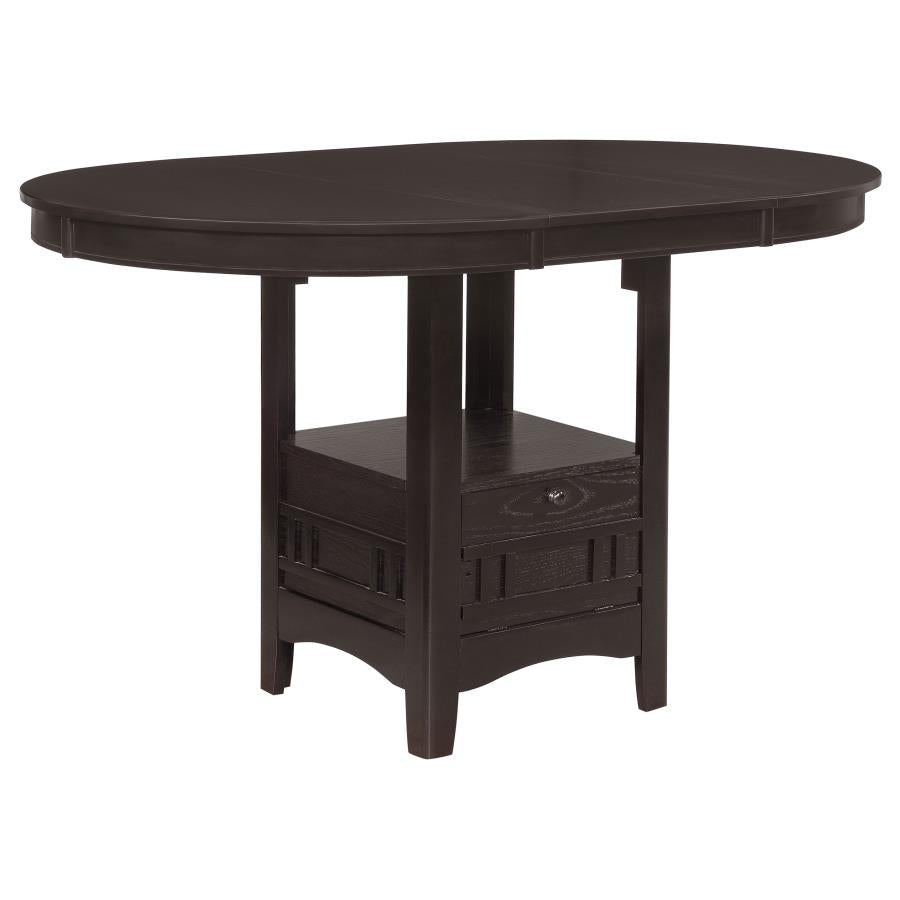 Lavon 5-piece Oval Counter Height Dining Set Espresso - 102888-S5