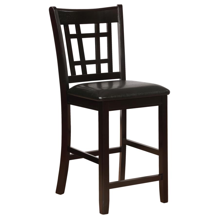 Lavon Wood Counter Chair Black and Espresso (Set of 2) - 102889