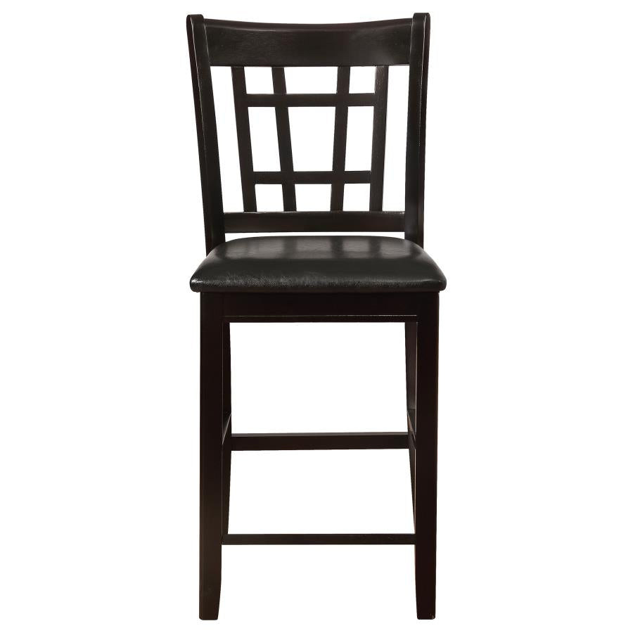 Lavon Wood Counter Chair Black and Espresso (Set of 2) - 102889