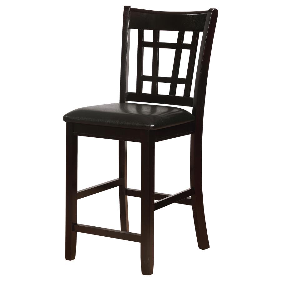 Lavon Wood Counter Chair Black and Espresso (Set of 2) - 102889